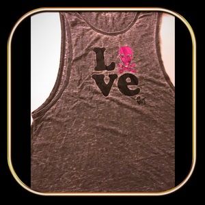 Betsey Johnson Love Skull Tank Top- Medium